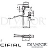 Cifial 32400SY U Techno 65 Mono Basin Mixer Tap Dimensions